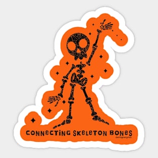 Connecting Skeleton Bones v2 Black Sticker